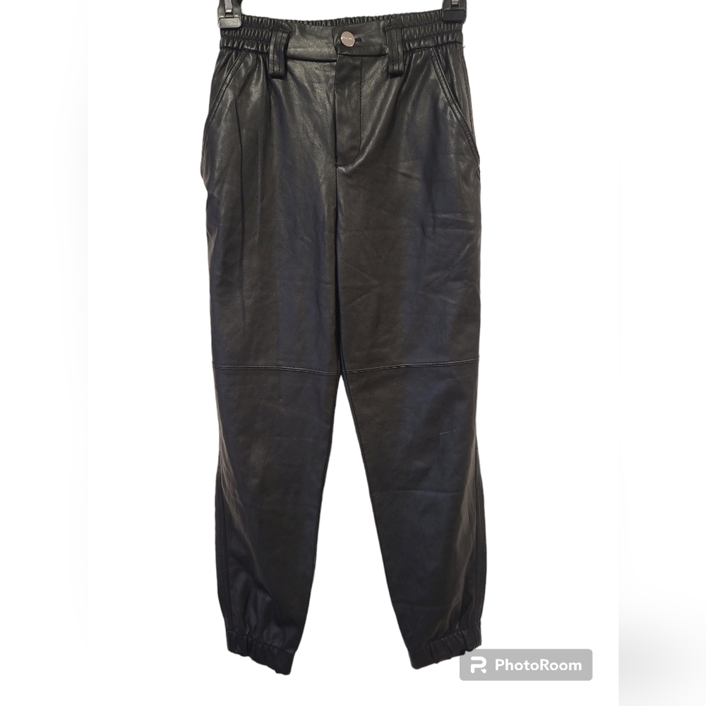 Berschka Fauz Leather Jogger Pants